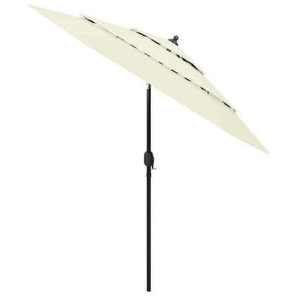 Parasol 3-Laags Met Aluminium Paal 2,5 M Kleurig
