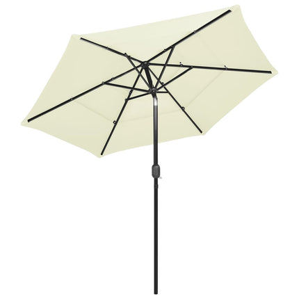 Parasol 3-Laags Met Aluminium Paal 2,5 M Kleurig