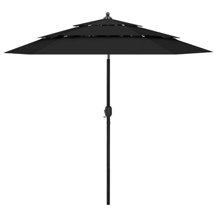 Parasol 3-Laags Met Aluminium Paal 2,5 M