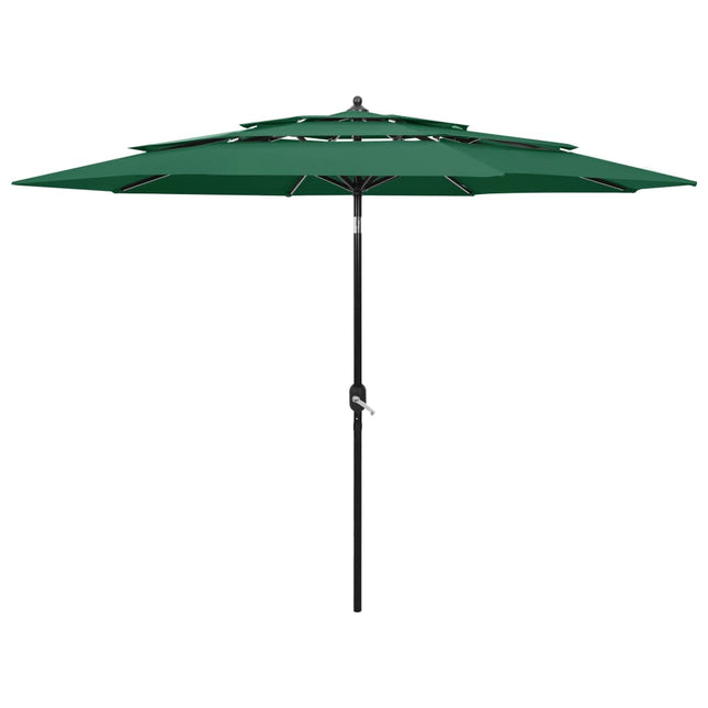 Parasol 3-Laags Met Aluminium Paal 2,5 M