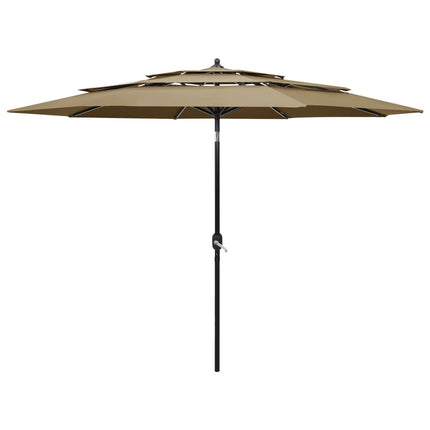 Parasol 3-Laags Met Aluminium Paal 2,5 M