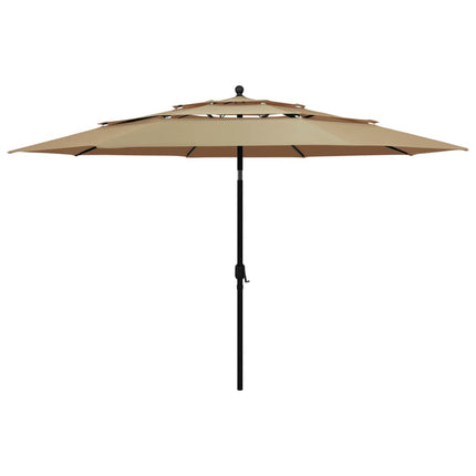 Parasol 3-Laags Met Aluminium Paal 2,5 M