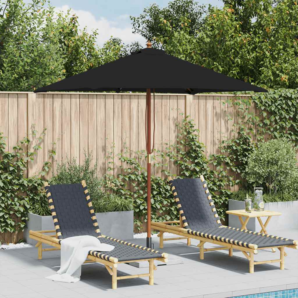 Parasol Met Houten Paal 150X200 Cm