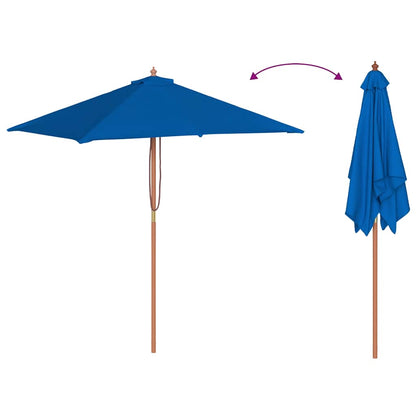 Parasol Met Houten Paal 150X200 Cm