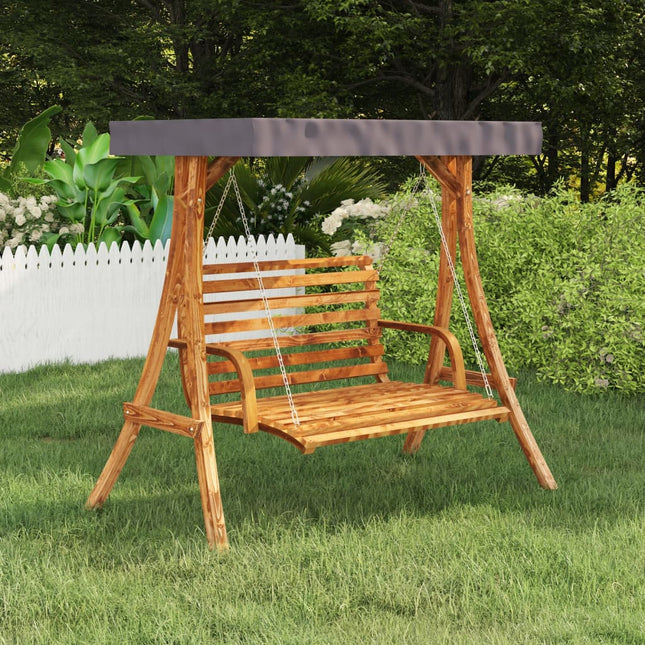Schommelframe Met Kleur Dak Gebogen Hout Met Teakafwerking