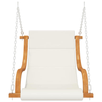 Schommelstoel Zonder Schommelframe Met Kussen Gebogen Hout