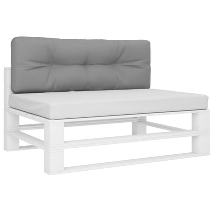 Palletkussen 120X40X12 Cm Stof Grijs Crème