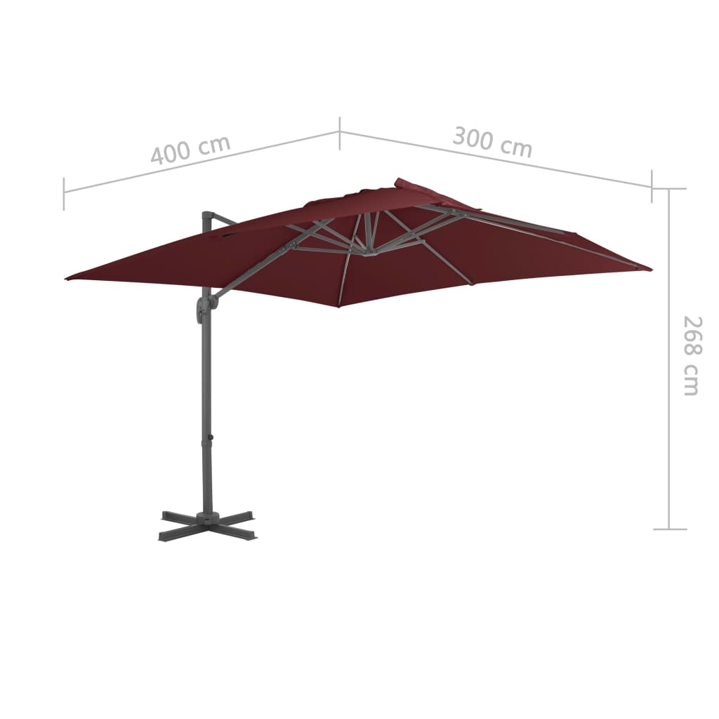 Zweefparasol Met Aluminium Paal