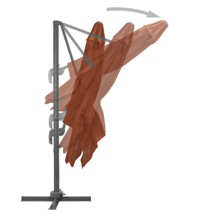 Zwevende Parasol Met Aluminium Paal