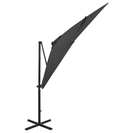Zweefparasol Met Paal En Led-Verlichting Kleur