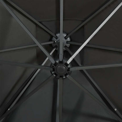 Zweefparasol Met Paal En Led-Verlichting Kleur