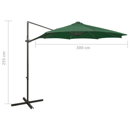 Zweefparasol Met Paal En Led-Verlichting 300 Cm