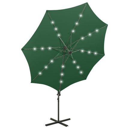 Zweefparasol Met Paal En Led-Verlichting 300 Cm