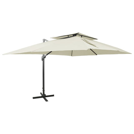 Zwevende Parasol Met Dubbele Bovenkant Kleur