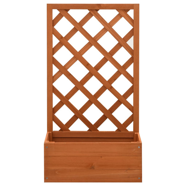 Latwerkplantenbak 50X25X90 Cm Massief Vurenhout