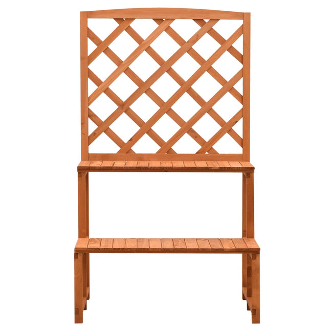 Plantenrek Met Latwerk 70X42X120 Cm Massief Vurenhout