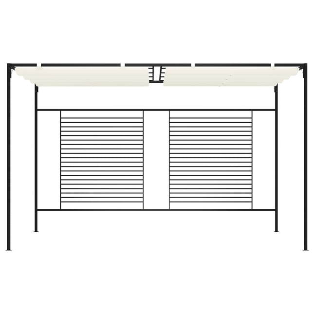 Prieel Met Uittrekbaar Dak 180 G/M² 3X4X2,3 M Kleurig