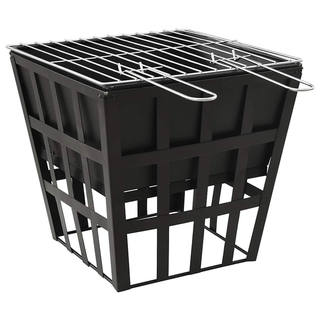 Vuurplaats En Barbecue 2-In-1 34X34X48 Cm Staal