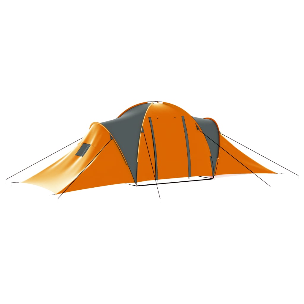 Tent 9-Persoons Stof Grijs En Oranje