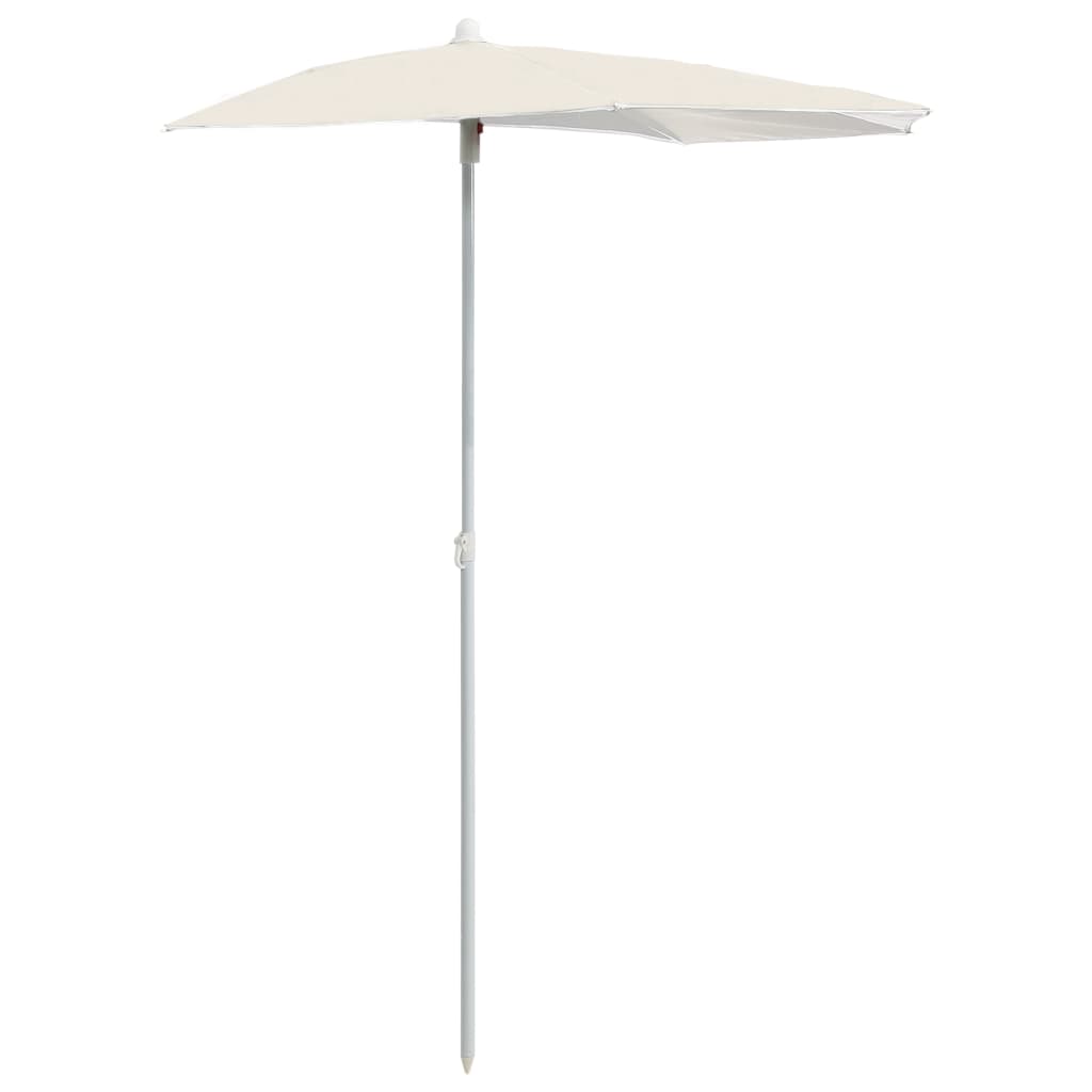 Parasol Half Met Paal 180X90 Cm Kleurig