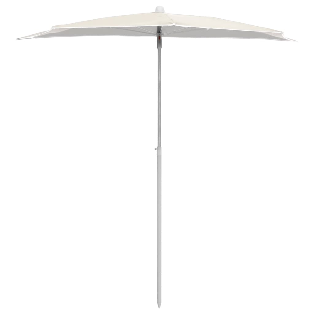 Parasol Half Met Paal 180X90 Cm Kleurig