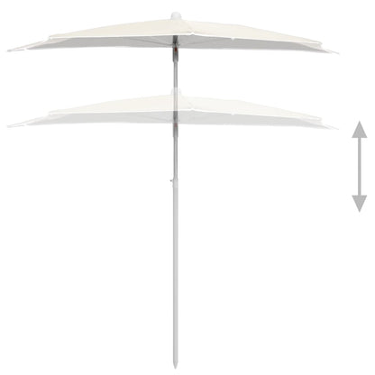 Parasol Half Met Paal 180X90 Cm Kleurig