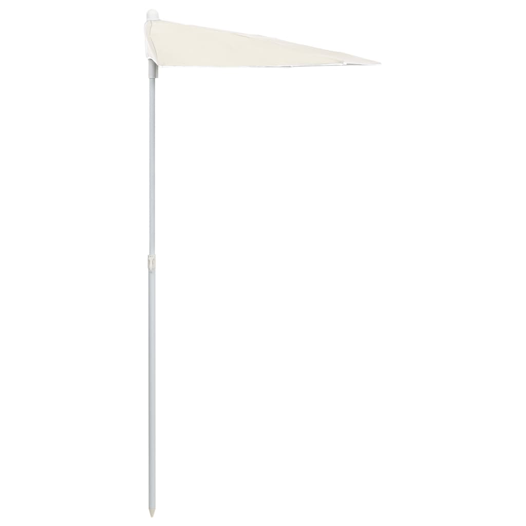 Parasol Half Met Paal 180X90 Cm Kleurig