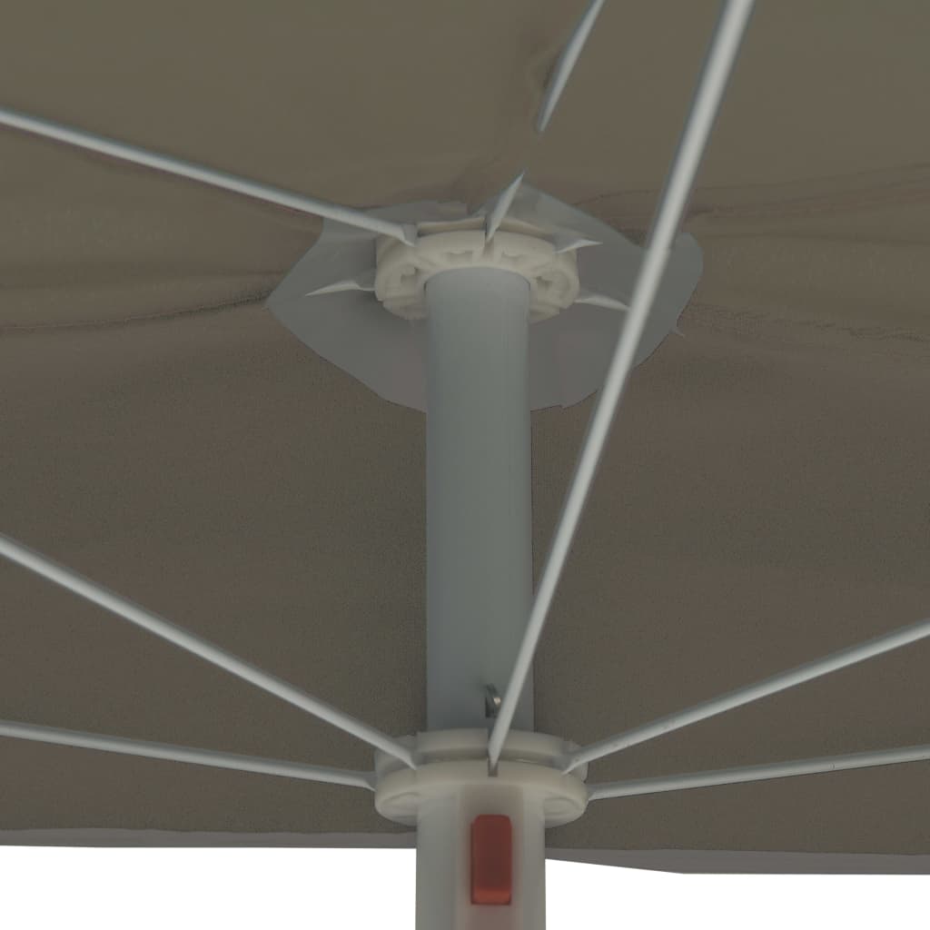 Parasol Half Met Paal 180X90 Cm Kleurig