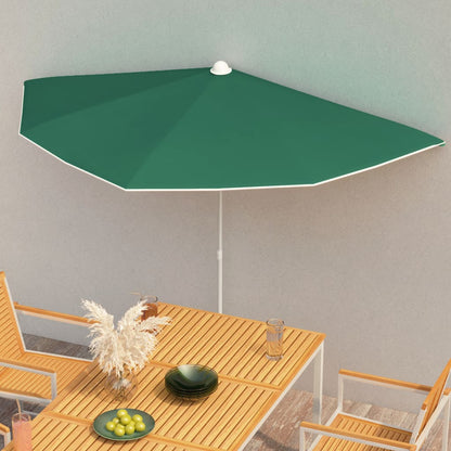 Parasol Half Met Paal 180X90 Cm Kleurig