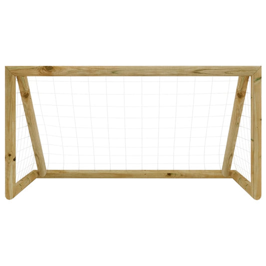 Voetbaldoel met net 160x80x100 cm geïmpregneerd grenenhout