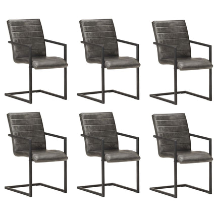 Eetkamerstoelen Echt Leer Bruin