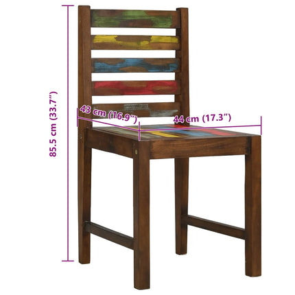 Eetkamerstoelen Massief Gerecycled Hout