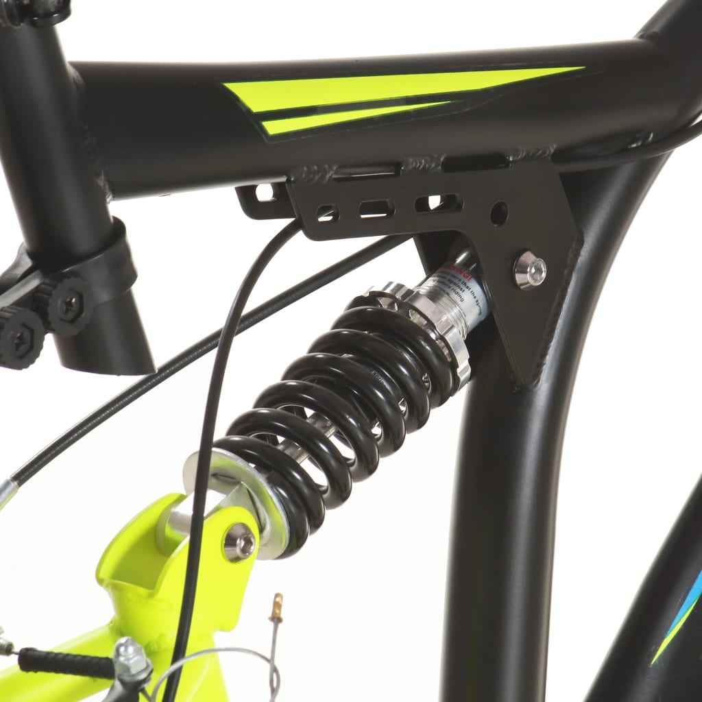 Mountainbike 21 versnellingen 26 inch wielen 49 cm zwart