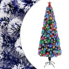 210 cm / Wit en blauw