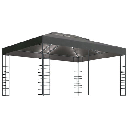 Prieel Met Led-Lichtslinger 3X4 M Kleurig
