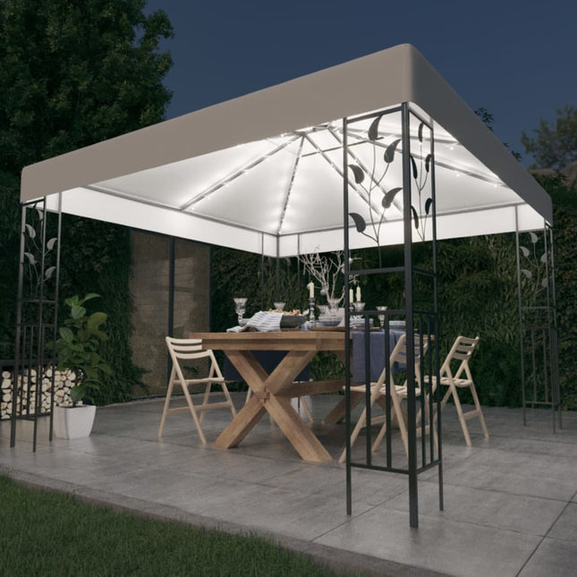Prieel Met Led-Lichtslinger 3X3 M