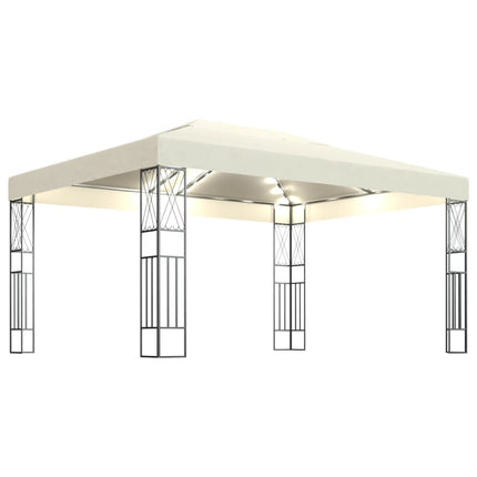 Prieel Met Led-Lichtslinger Stof Kleurig