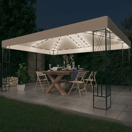 Prieel Met Led-Lichtslinger Stof Kleurig