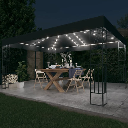 Prieel Met Led-Lichtslinger Stof Kleurig