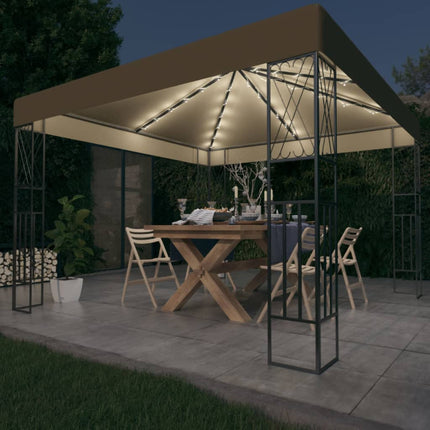 Prieel Met Led-Lichtslinger Stof Kleurig