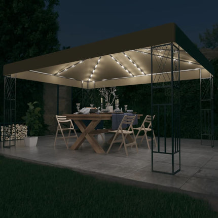 Prieel Met Led-Lichtslinger Stof Kleurig