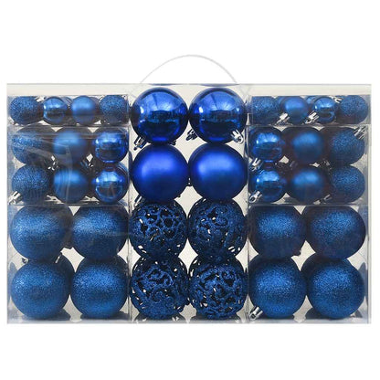 100-delige Kerstballenset blauw