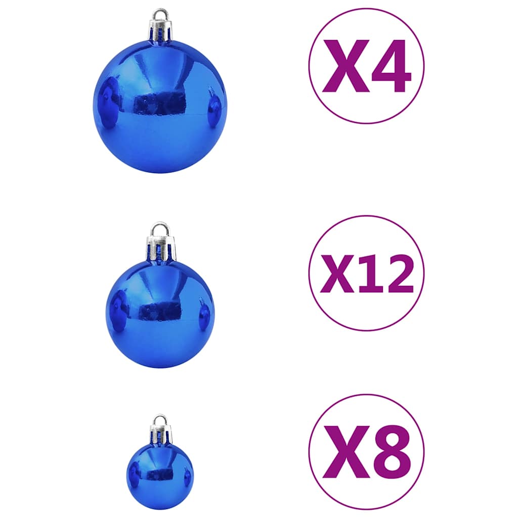 100-delige Kerstballenset blauw
