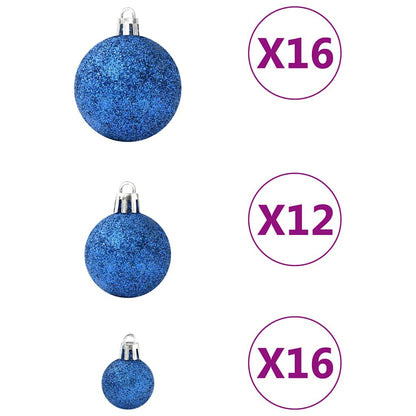100-delige Kerstballenset blauw