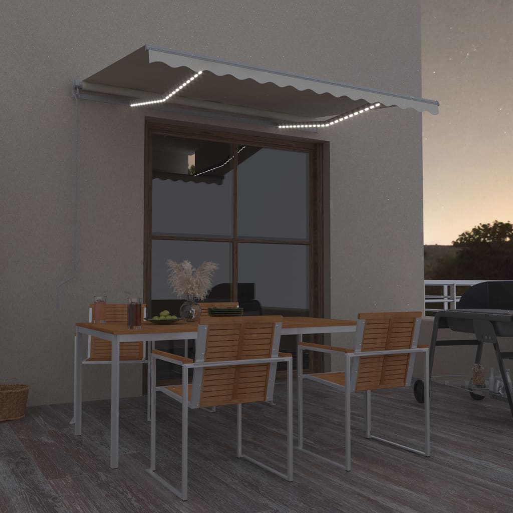 Luifel Handmatig Uittrekbaar Met Led Kleurig Crème