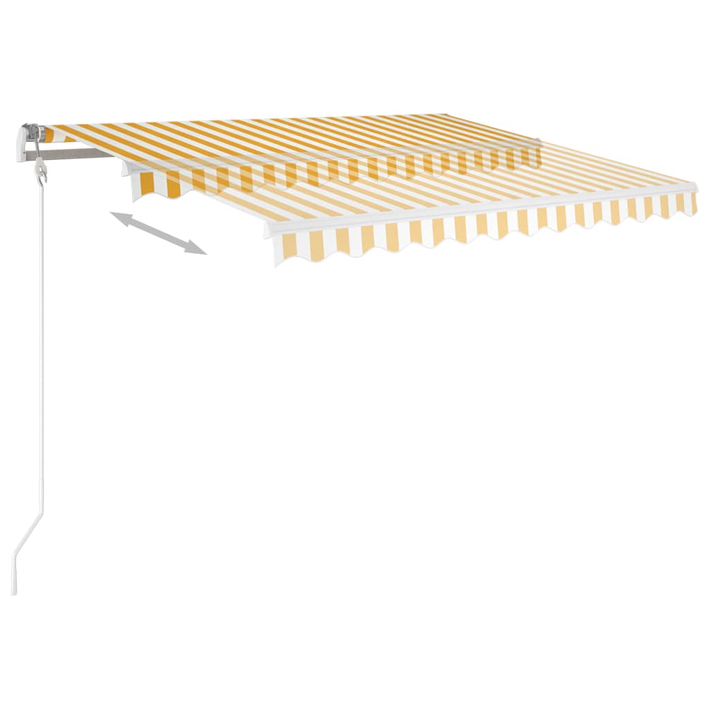 Luifel Automatisch Met Led En Windsensor Geel En Wit