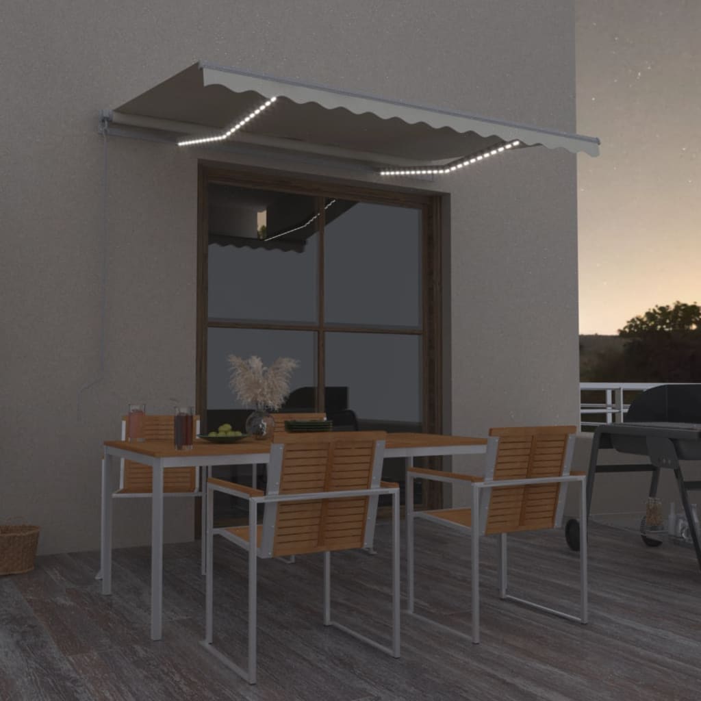 Luifel Handmatig Uittrekbaar Met Led Kleurig Crème