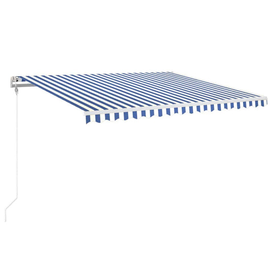 Luifel Automatisch Met Led En Windsensor Blauw En Wit