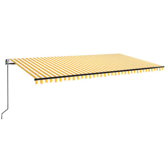 Luifel Automatisch Met Led En Windsensor Geel En Wit