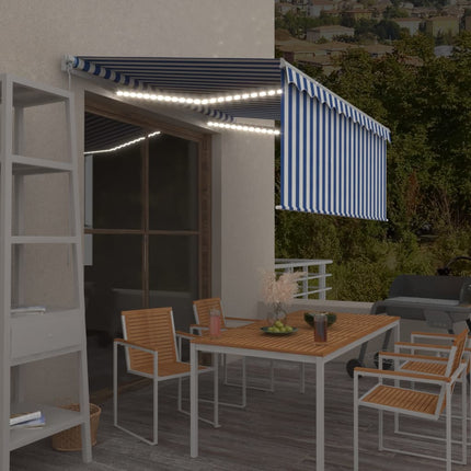 Luifel Handmatig Uittrekbaar Met Rolgordijn Led 4,5X3 M